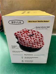 Bella Mini Heart Waffle Maker - Pink